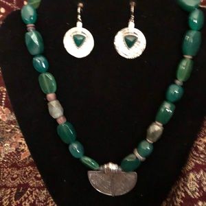 Silpada RioJaneiro Necklace/Emerald Isle Earrings